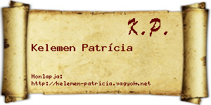 Kelemen Patrícia névjegykártya